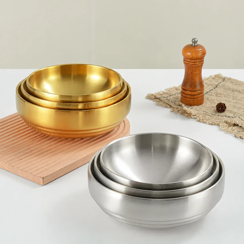 Stainless steel serving bowls
